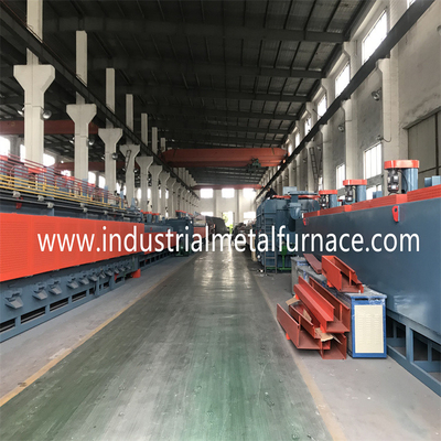 ποιότητας  960kw Natural Gas Chain Type Mesh Belt Furnace 55Cr3 1500 X 14000 X 200mm Εργοστάσιο