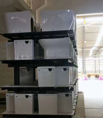 ποιότητας  Natural Gas Bogie Hearth Furnace for Ceramic Product Heat Treatment with 1300℃ and 4000 × 2000 × 2000 mm Chamber Εργοστάσιο