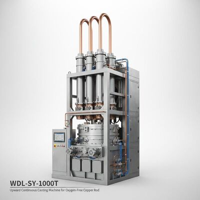 Αγορά Μηχανή συνεχούς χύτευσης προς τα πάνω για ράβδους χαλκού χωρίς οξυγόνο διαμέτρου φ8 – 16 mm, ετήσιας παραγωγικής ικανότητας 1000 τόνων και ακρίβειας παρακολούθησης στάθμης υγρού ±2 mm διαδικτυακή κατασκευή
