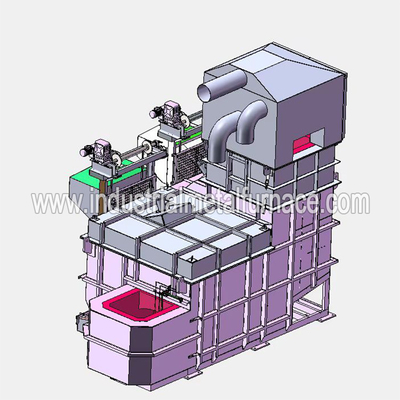 2500 kg/H συνεχής με γκάζι βιομηχανικός λειώνοντας φούρνος αργιλίου, λειώνοντας φούρνος απορρίματος αργιλίου