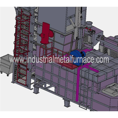 λειώνοντας φούρνος αργιλίου 250kg/H Cntinuous με γκάζι βιομηχανικός, λειώνοντας φούρνος απορρίματος αργιλίου