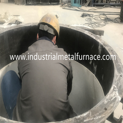 1000KG με γκάζι λειώνοντας φούρνος τήξη απορρίματος χαλκού κλίσης Κελσίου 1400 βαθμού